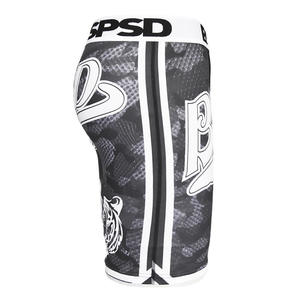 European American Trend Geometric Pattern Men's Sports <strong>Boxer</strong> Shorts Mid-Rise Extended Length Silky Breathable Anti-Bacterial - Product Image 2