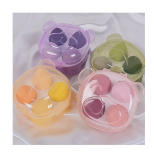 Kit de Esponjas de <span class=keywords><strong>Maquillaje</strong></span> de 4 Piezas al por Mayor Bear Beauty, Estuches <span class=keywords><strong>para</strong></span> Esponjas de <span class=keywords><strong>Maquillaje</strong></span> en Forma de Huevo, <span class=keywords><strong>Precio</strong></span> de Marca Privada, Set de Esponjas de <span class=keywords><strong>Maquillaje</strong></span> Suaves - Product Image 1