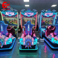 Simulateur de vol commercial, machine d'arcade avec écran LCD 55 pouces, siège dynamique à mouvement, à monnayeur, pour parc d'attractions, vente en gros