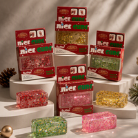 Bâton de beurre moulable anti-stress, jouet extensible et compressible en maltose avec paillettes, cadeau de Noël, boîte mystère de bureau