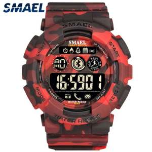 SMAEL-<span class=keywords><strong>reloj</strong></span> <span class=keywords><strong>digital</strong></span> popular para hombre, cronómetro con correa de plástico, a prueba de agua, calendario, para deportes al aire libre, 8013, venta al por mayor - Product Image 2