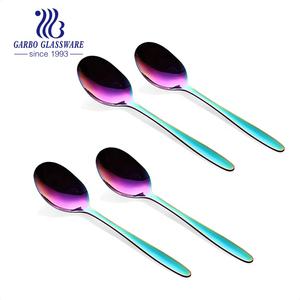 Cuchara de Acero Inoxidable 430 con Recubrimiento Iónico Iridiscente, Utensilio para Comer, Cuchara para Cena y Uso en Restaurantes, Se Acepta Personalización - Product Image 1