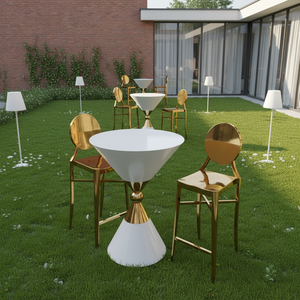Table haute ronde pour usage commercial <span class=keywords><strong>ou</strong></span> domestique, hôtel, restaurant, bar, en <span class=keywords><strong>blanc</strong></span> <span class=keywords><strong>ou</strong></span> en <span class=keywords><strong>noir</strong></span> - Product Image 2