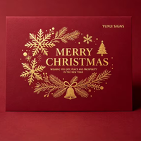 Cartes de vœux YUNJI en gros, Noël et anniversaire, impression numérique, estampage à chaud, carton couché, cadeau personnalisé, remerciement