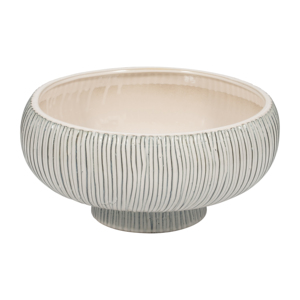 Ciotola Decorativa Rotonda in Ceramica con Finitura Smaltata, Centrotavola per Tavolino da Caffè, Decorazione d'Arredo - Product Image 1