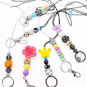 สายคล้องคอลูกปัดซิลิโคนแบบกำหนดเองพวงกุญแจสร้อยคอเชือกเส้นเล็กแบบน่ารักสำหรับครู - Product Image 4