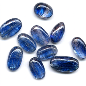 Natural Blue kyanite Oval Cabochon Gemstone For Jewelry Making Polished Loose Stone by piece - Product Image 1