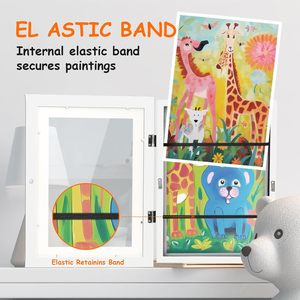 Marco para Cuadros de Arte Infantil, Intercambiable, de Madera MDF, Vidrio Resistente a los Golpes, Tamaño Personalizado, Nuevo Marco para Arte Infantil 2023 - Product Image 4
