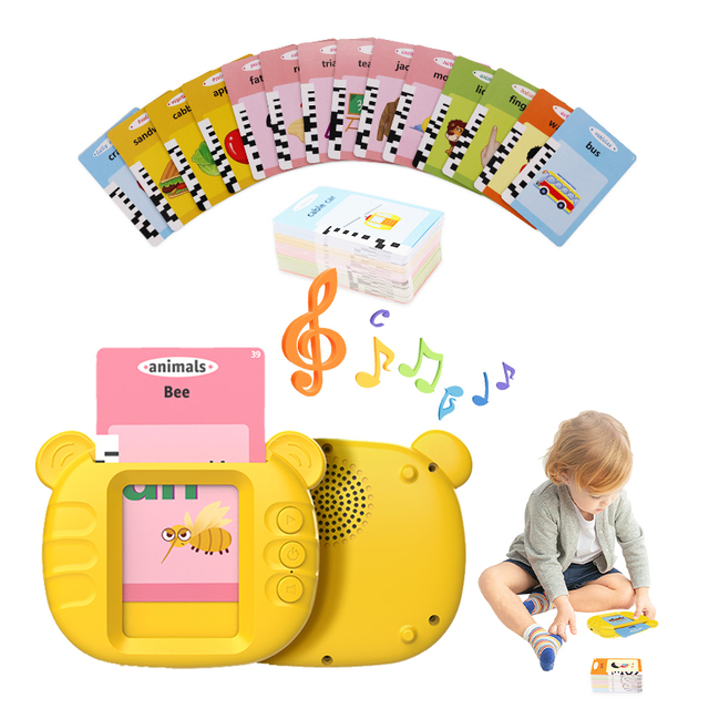 Stock Kids Talking Flash Cards 224 Sights Learning Toy Children Educational Learning Machine Customize Language and Print LOGO