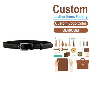 Cinturón de Cuero Versátil para Mujer, Cinturón Decorativo de Cuero Vacuno Genuino con Hebilla Dorada - Product Image 1