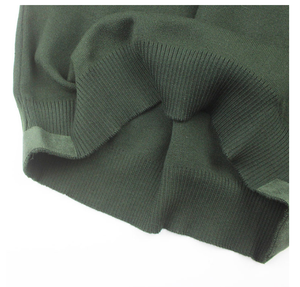 DFU107 Pulls tactiques d'hiver vert olive en laine acrylique pour sports de plein air avec patchs durables sur les épaules et les coudes, produit textile de maison - Product Image 6