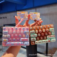 Mood Supply Station Clavier mécanique miniature 26 touches anti-stress, porte-clés, jouet, pendentif de sac, cadeau
