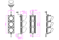Feux de signalisation directionnels LED 200/300/400 MM, optionnel 12~24VDC/85~265VAC, étanche IP65, garantie 2 ans