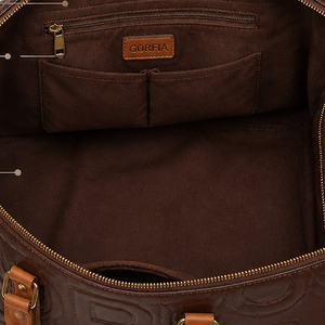Bolso de Viaje Deportivo de Fin de Semana de Gran Capacidad, de Cuero Vegano con Logotipo de Marca Original en Relieve, de Lujo y Personalizado - Product Image 5