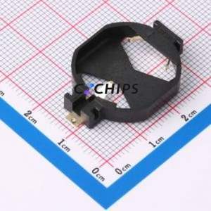 BS-11-B2BA001-R Button & Strip Battery Connector SMD Connector Battery Holder CR2032 Phosphor Bronze - Product Image 1