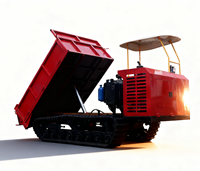 Nouveau mini-dumper chenillé diesel tout-terrain avec moteur Weichai et direction à droite