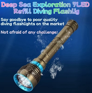 Công suất cao chất lượng cao Scuba Diving Đèn pin hợp kim nhôm L2 LED siêu sáng 7000 lumens dưới nước 100m lặn ngọn đuốc - Product Image 3