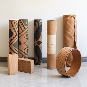 Custom Design Biodegradable Natural Cork Yoga <b>Matte</b> Non slip Yoga & Pilates Recycled <b>Rubber</b> Cork Yoga Mat - Product Image 5
