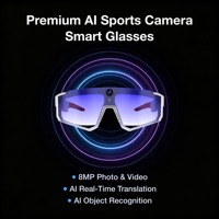 Lunettes intelligentes de sport AI Premium 360 °   Son Surround Clair Appels Bluetooth Caméra HD 8MP Anti-tremblement EIS Assistant vocal