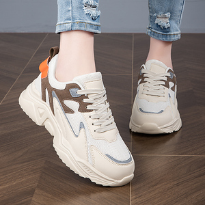 Nouveau blanc talons hauts baskets femmes grosses chaussures Wedge sport rose plate-forme <span class=keywords><strong>Tennis</strong></span> femme printemps automne chaussures à semelles épaisses - Product Image 3