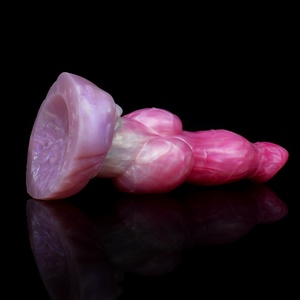 NNSX 7 Inch Insert Length Dog <b>Dildo</b> Animal Knot Vagina Anal Clit Stimulation Monster Cock Pink Color Silicone Sex Toys for Women - Product Image 3