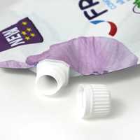 Pochette en plastique flexible liquide 1L imprimée personnalisée sac d'emballage de détergent réutilisable avec gros bouchons à vis pochette de supplément