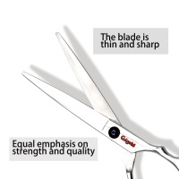 Ciseaux de barbier professionnels OEM Marigold Sharp de 6 pouces en acier inoxydable 58-60HRC avec poignée ergonomique, fournitures pour salon de coiffure