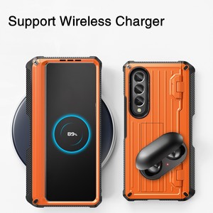 Custodia di Lusso per Telefoni Cellulari <span class=keywords><strong>Samsung</strong></span> <span class=keywords><strong>Galaxy</strong></span> Z Fold 5 4 <span class=keywords><strong>3</strong></span> con Supporto, Protezione Completa Antiurto, Stile Business - Product Image 2