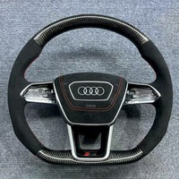 Accessoires de voiture sport très demandés, volant en cuir et fibre de carbone pour modèles Audi S6 S7 A4 A5 A6 A7 Q3 Q5 A3 S3 S8 R8 TT Q7