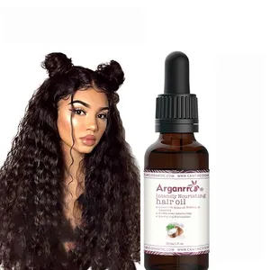 Óleo de coco para crescimento de cabelo, logotipo personalizado, óleo orgânico para tratamento profundo de cabelos longos e umidade para secar maçante e fermentar o cabelo