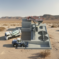 Centrale de recyclage de béton humide NFLG YCRP40A YCRP40MX, capacité 40m³/h, avec piscine de mélange électrique et types conteneurisés
