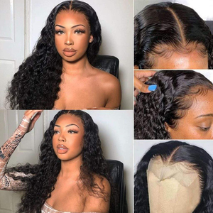 Wear Go Kinky Curly Glueless Lace Front perruque de <span class=keywords><strong>cheveux</strong></span> humains <span class=keywords><strong>pour</strong></span> les femmes 10-30 brésilien Remy <span class=keywords><strong>cheveux</strong></span> 5x6 pré-<span class=keywords><strong>coupe</strong></span> dentelle fermeture perruque vendeur - Product Image 3