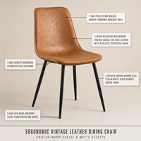 Mobilier de maison de luxe chaises de salle à manger pour restaurant hôtel salle à manger ensembles de table à manger en cuir PU chaises de salle à manger