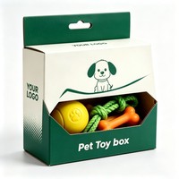 Scatola Personalizzata per Imballaggio Giocattoli per Animali Domestici con Finestra in PET per Giocattoli per Cani e Gatti, Scatola per Abbigliamento per Animali