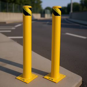 Bolardo de Seguridad de Acero Vevor, 36 Pulgadas de Altura, 5.5 Pulgadas de Diámetro, Amarillo, para Barreras de Tráfico - Product Image 2