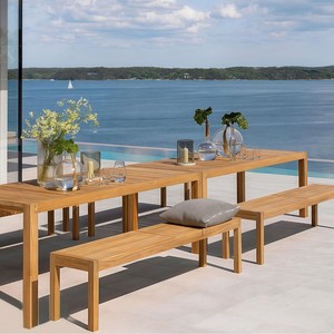 Courtyard Garden Combination Villa Hotel Terrace Anti-corrosion Solid Wood Tables and Chairs Homestay Leisure Tables and Chairs - Product Image 3