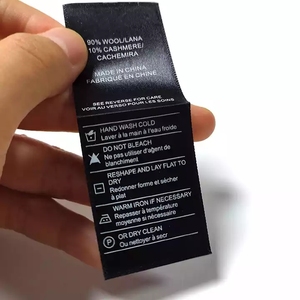 Camisetas de ropa personalizadas, camisas, etiquetas de cuidado impresas plegadas para ropa, Impresión de cuello, etiqueta de lavado - Product Image 4