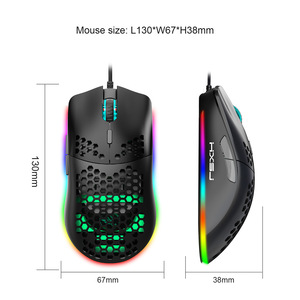 Trọng lượng nhẹ có dây Ergonomic Chuột chơi game 6-inch Giao diện USB phạm vi lớn RGB 6400DPI bốn chiều cuộn bánh xe theo dõi laser - Product Image 4