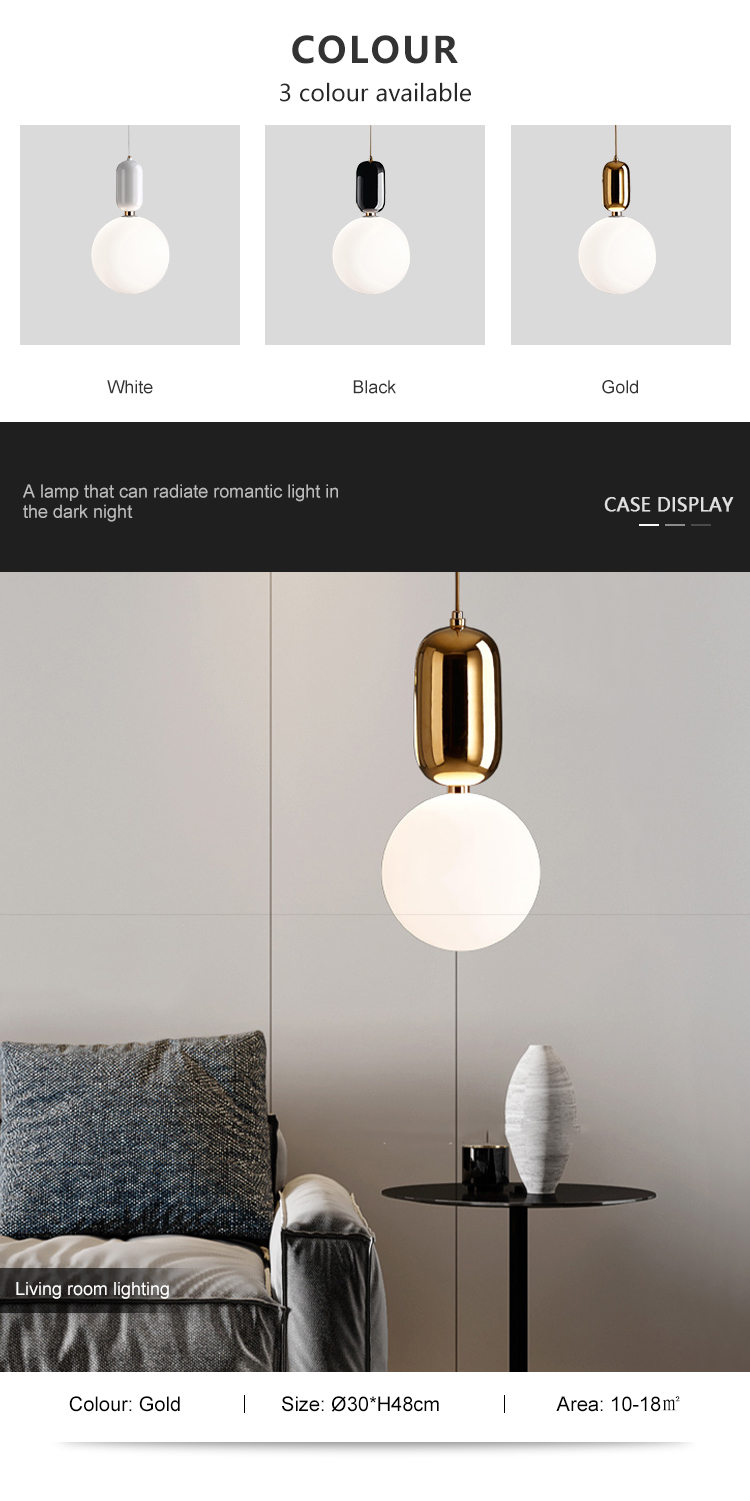 New Design Decoration Livingroom Kitchen Bedroom Hanging Glass G9 Pendant Light