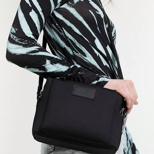 Bolso Bandolera Clásico Vintage de Neopreno Negro Personalizado para Mujer, Ligero, Gran Capacidad, Cierre de Cremallera Impermeable - Product Image 1