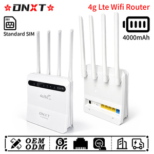 Routeur WiFi DNXT WiFi6 2.4G 300 Mbps 4000 mAh 1WAN/4LAN 4G LTE avec pare-feu pour usage domestique - Product Image 1