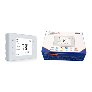 Contrôleur de température ambiante intelligent Tuya 24VAC <span class=keywords><strong>pour</strong></span> HVAC, WiFi, programmation hebdomadaire 3H2C, <span class=keywords><strong>thermostat</strong></span> <span class=keywords><strong>pour</strong></span> pompe à chaleur domestique - Product Image 1
