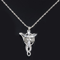 Elf Princess Arwen Twilight Star Crystal colgante collares para mujeres gargantilla joyería regalo