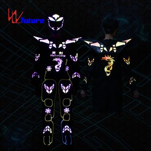 ชุดเต้นรำอัลตร้าแมนสำหรับผู้ใหญ่ใส่ได้ทั้งชายและหญิงหมวกกันน็อค LED แบบอนาคตไฟเบอร์ออปติก - Product Image 5