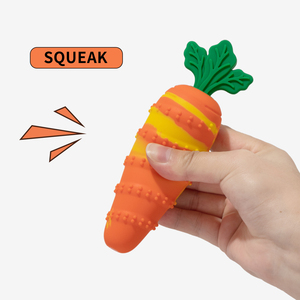 CUSTOM Eco-Friendly pet toys Carrot Rubber <b>Dog</b> Chew Toy-Squeaky Durable <b>Ball</b> Teething Stick for Indoor Playing Boredom Relief - Product Image 3