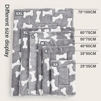 Couverture en flanelle pour animaux de compagnie sur mesure de l'usine TongMao, couverture fine pour toutes les saisons, polaire corail chaud, empreinte de patte, produits pour animaux de compagnie, vente en gros