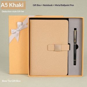 A5 Premium Luxury Business Custom Leather Notebook Pen Set Custom Logo Exquisite Gift <b>Box</b> for Corporate Meetings Anniversaries - Product Image 4
