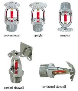 Yangın söndürme pirinç krom bitmiş kolye dik yatay yanak yangın sprinkler kafa