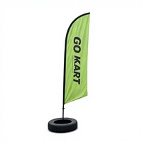 Drapeau de course à carreaux noir et blanc en stock, 2,5 m, en polyester et fibre de verre, pour publicité extérieure chez les concessionnaires automobiles