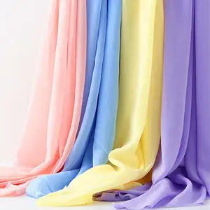 Tissu en mousseline de soie en gros 100% polyester tissu en mousseline de soie Textile pour tissu de rideau